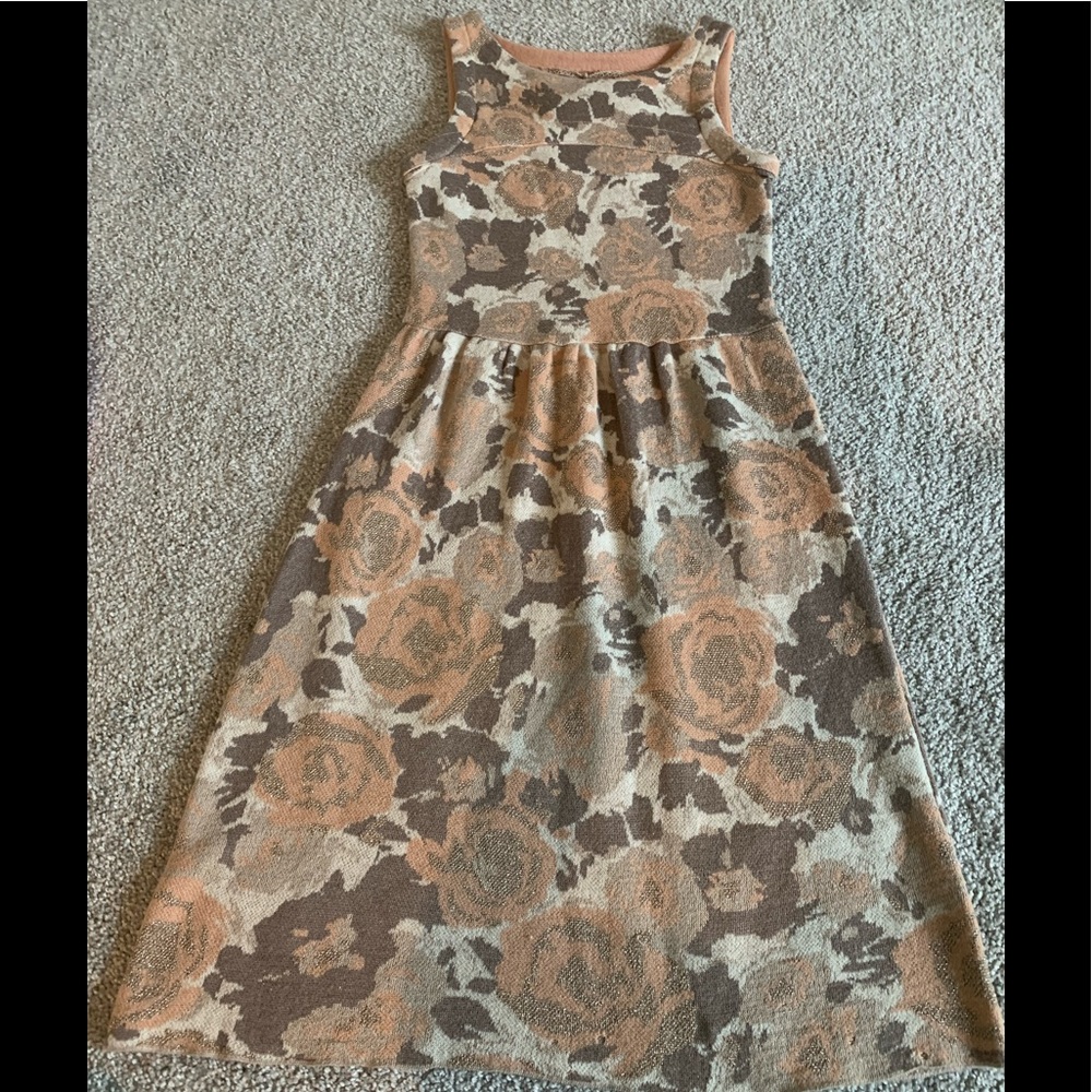 Anthropologie Knitted and Knotted Floral Sweater Dress
